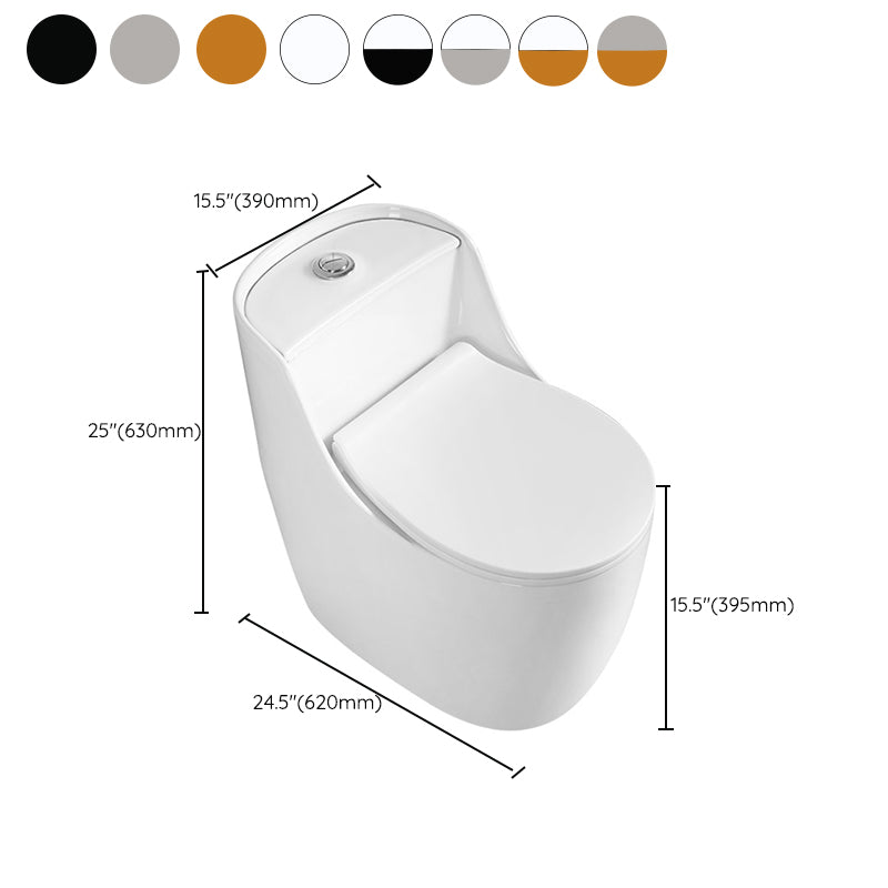 Contemporary Floor Mount Flush Toilet Siphon Jet Ceramic Urine Toilet for Bathroom