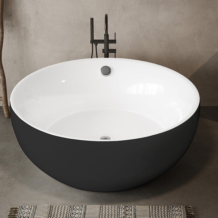 Soaking Antique Finish Round Bathtub Stand Alone Modern Bath Tub