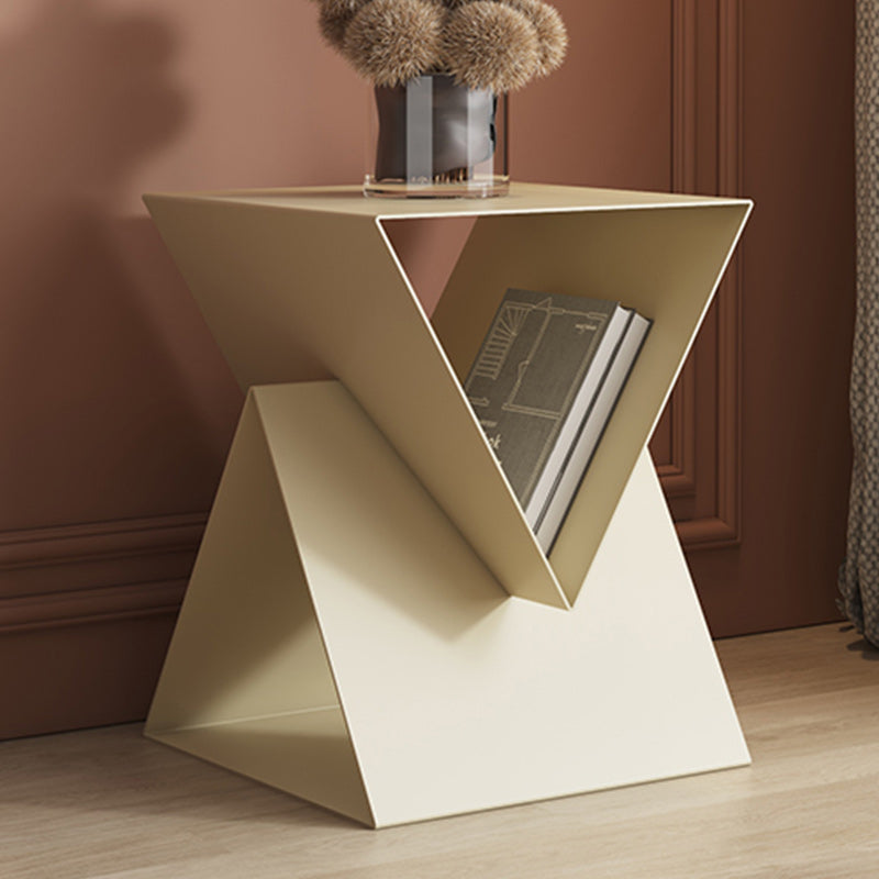 15" Wide Contemporary Corner Table Storage Square Accent Side Table