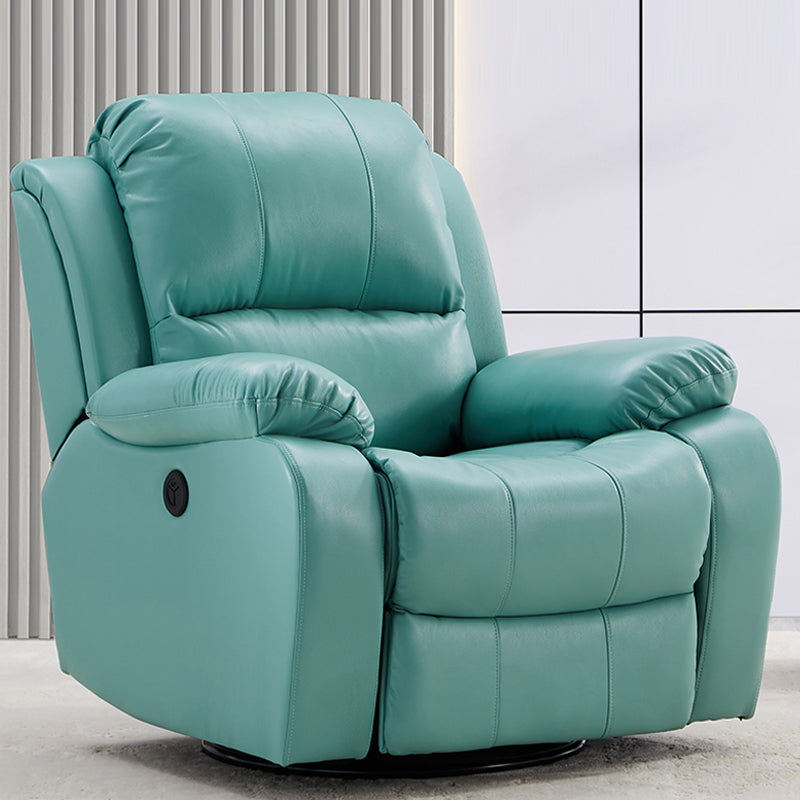 34.6" Wide Leather Single Recliner Traditional Swiveling Recliner Chair