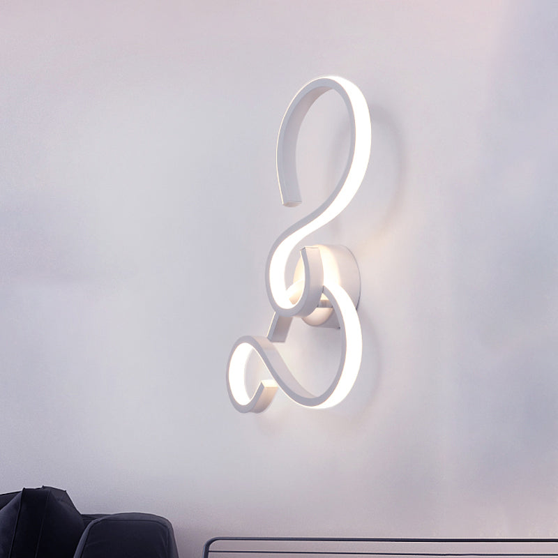 17 "/27.5" H Sala de espiral Sala de pared Spliques Ligos acrílicos LED moderno de iluminación de pared en blanco