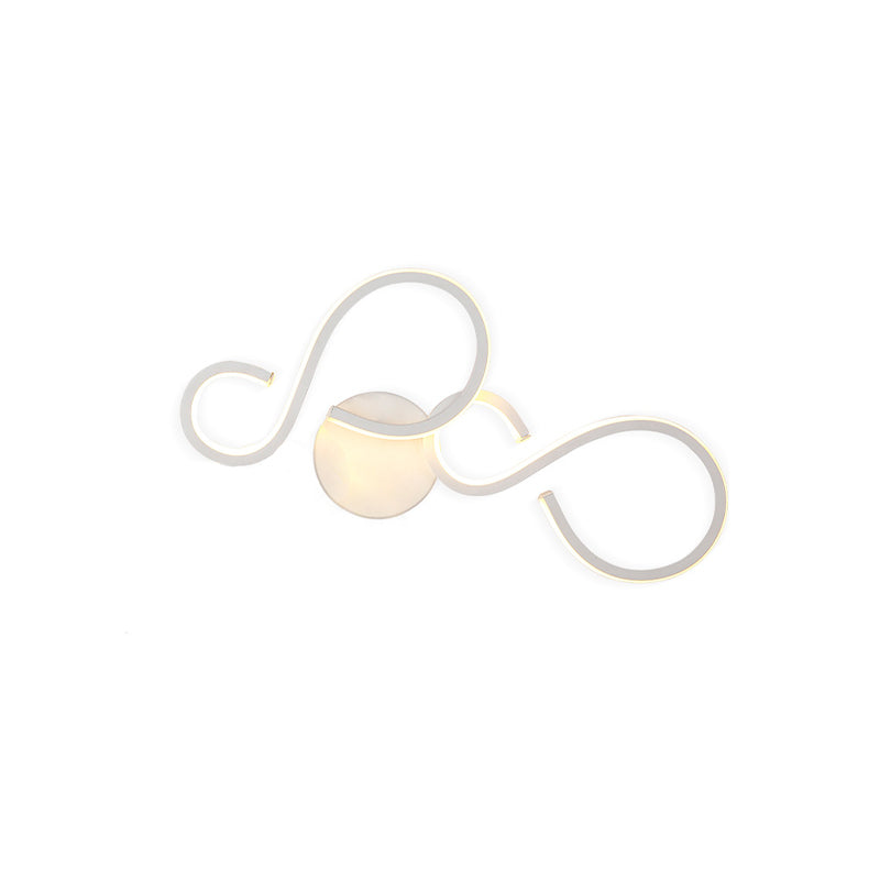 17 "/27.5" H Sala de espiral Sala de pared Spliques Ligos acrílicos LED moderno de iluminación de pared en blanco