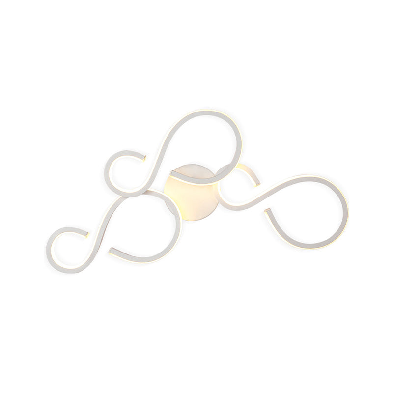 17 "/27.5" H Sala de espiral Sala de pared Spliques Ligos acrílicos LED moderno de iluminación de pared en blanco