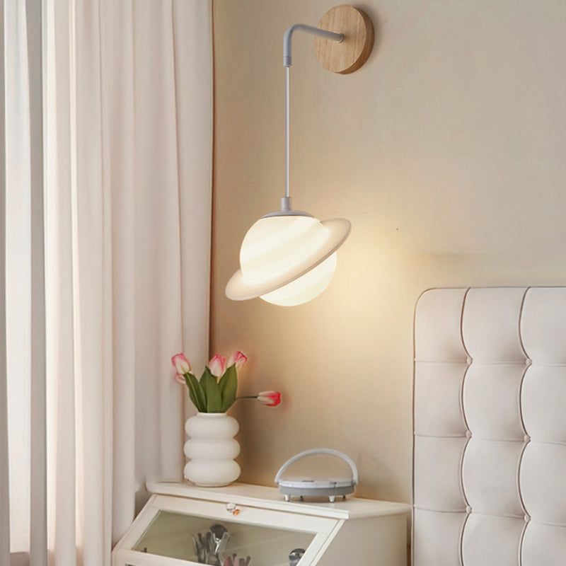 Nordic Wall Light Fixture Wooden Wall Light Sconce with Acrylic Shade for Bedroom