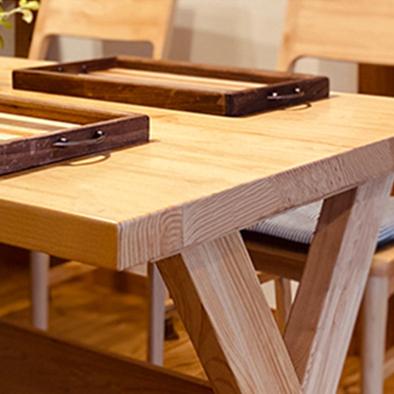 Trestle Base Dining Room Table Wood Dining Table for Dining Room