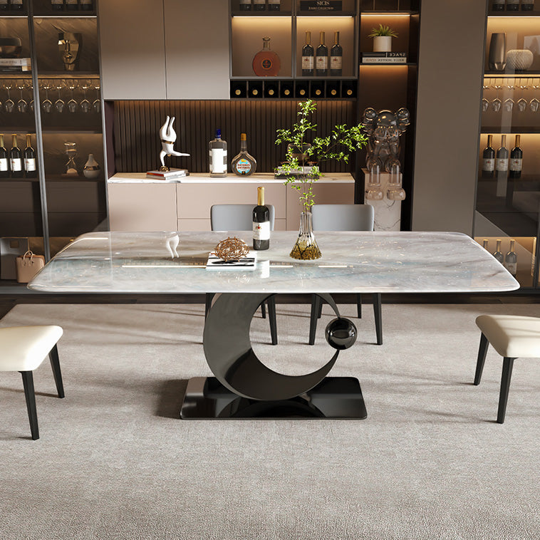 Rectangle Dining Room Table Pedestal Dinner Room Kitchen Table