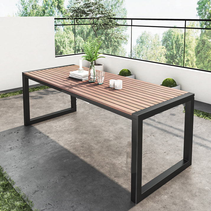 Manufactured Wood Dining Table Industrial Water Resistant Patio Table