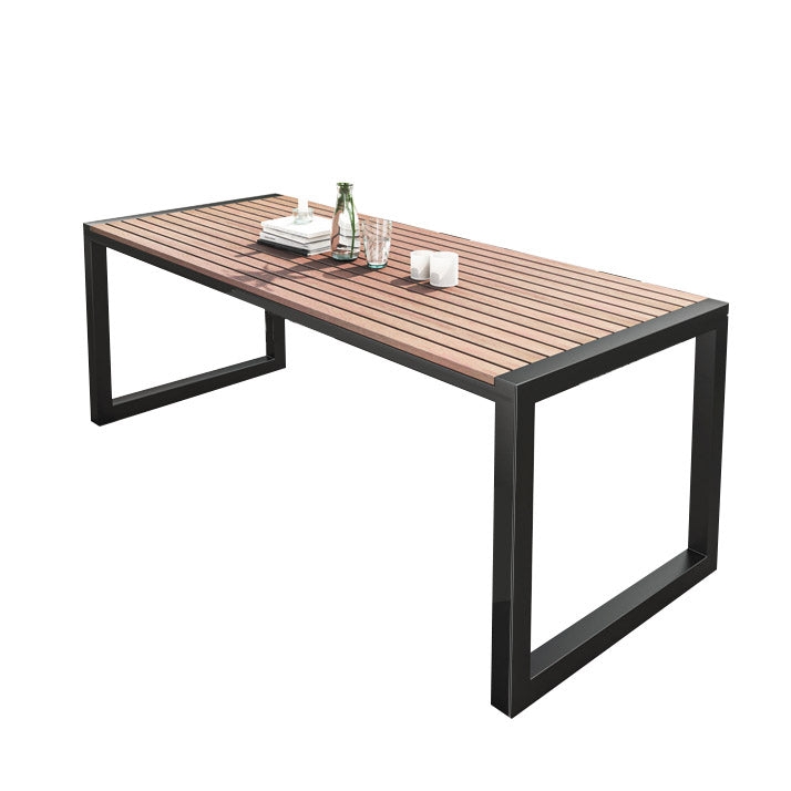 Manufactured Wood Dining Table Industrial Water Resistant Patio Table