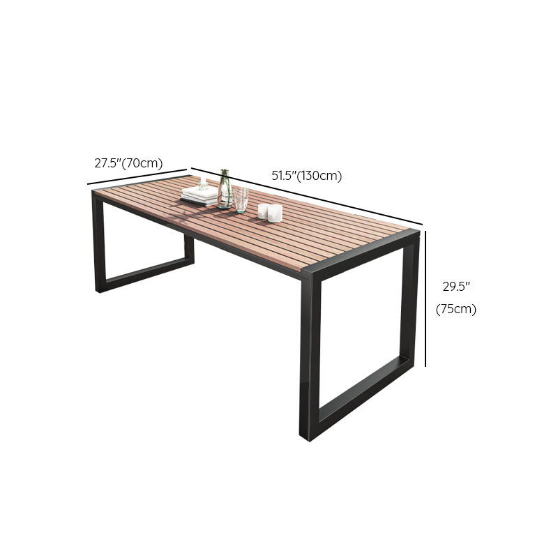 Manufactured Wood Dining Table Industrial Water Resistant Patio Table