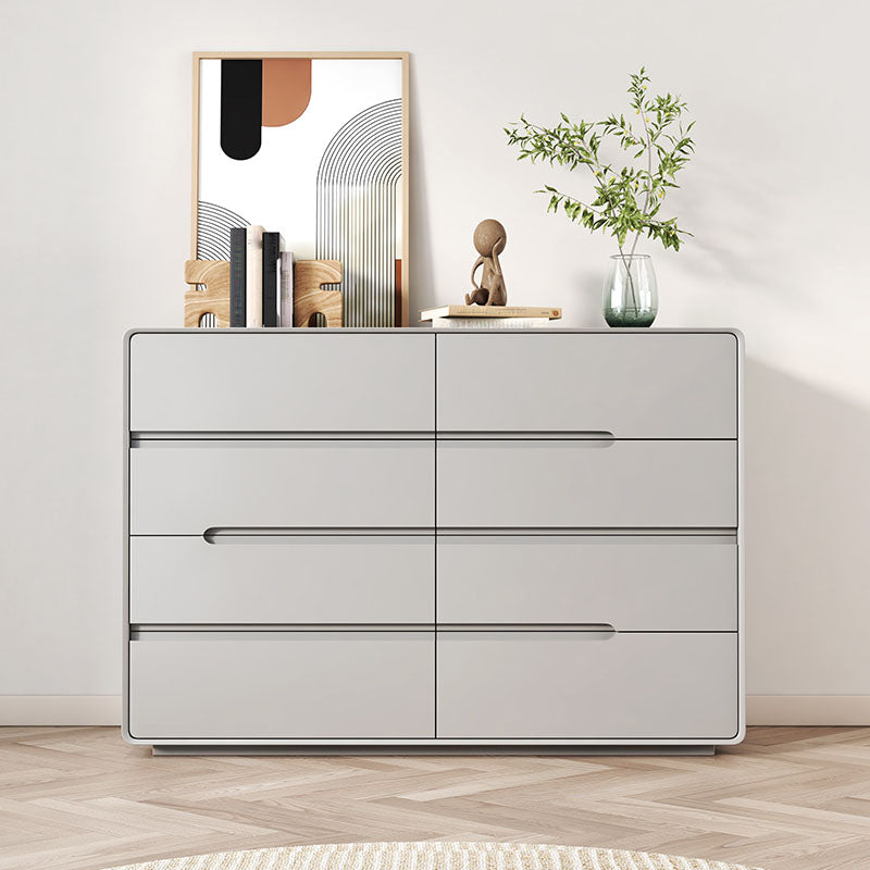 Modern Horizontal Double Dresser Wood Storage Dresser for Bedroom