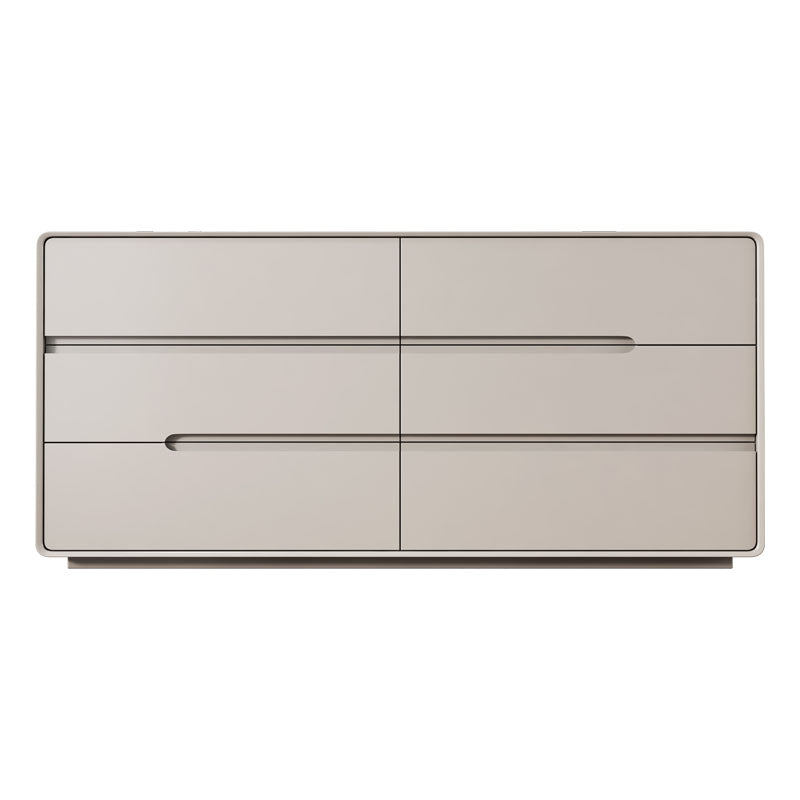 Modern Horizontal Double Dresser Wood Storage Dresser for Bedroom