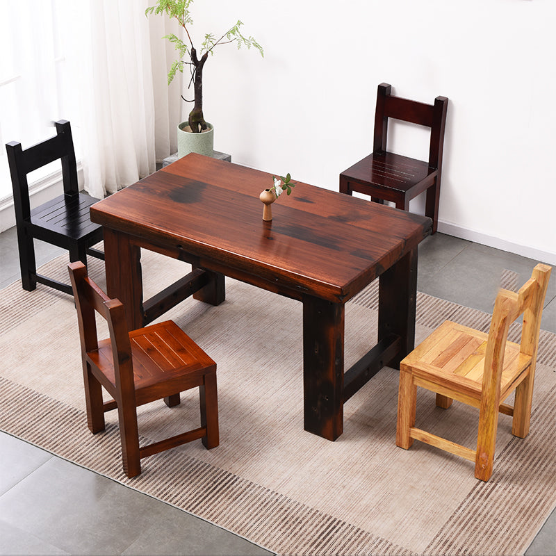 Open Back Dining Side Chair Traditional Solid Wood Dining Chair