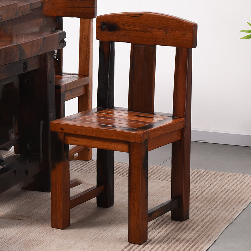 Open Back Dining Side Chair Traditional Solid Wood Dining Chair