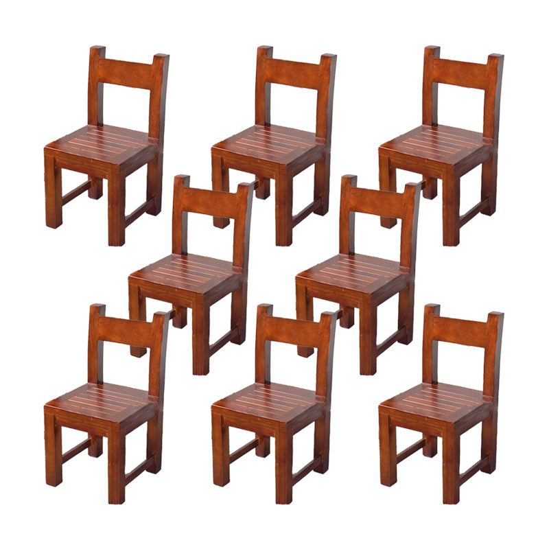 Open Back Dining Side Chair Traditional Solid Wood Dining Chair