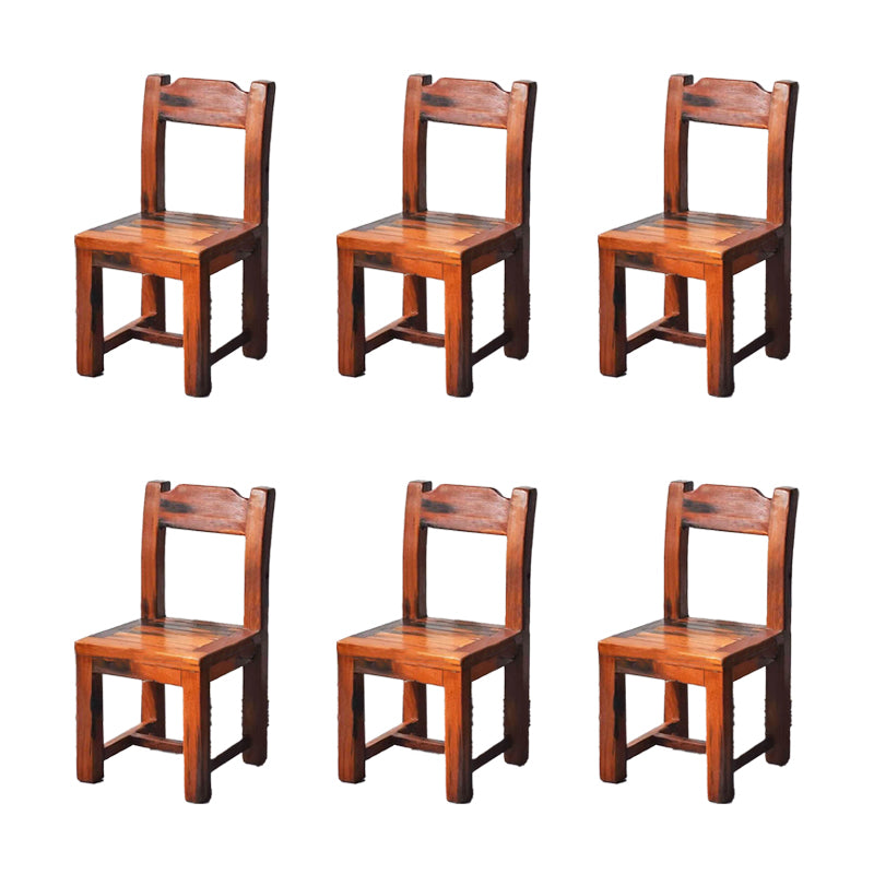 Open Back Dining Side Chair Traditional Solid Wood Dining Chair