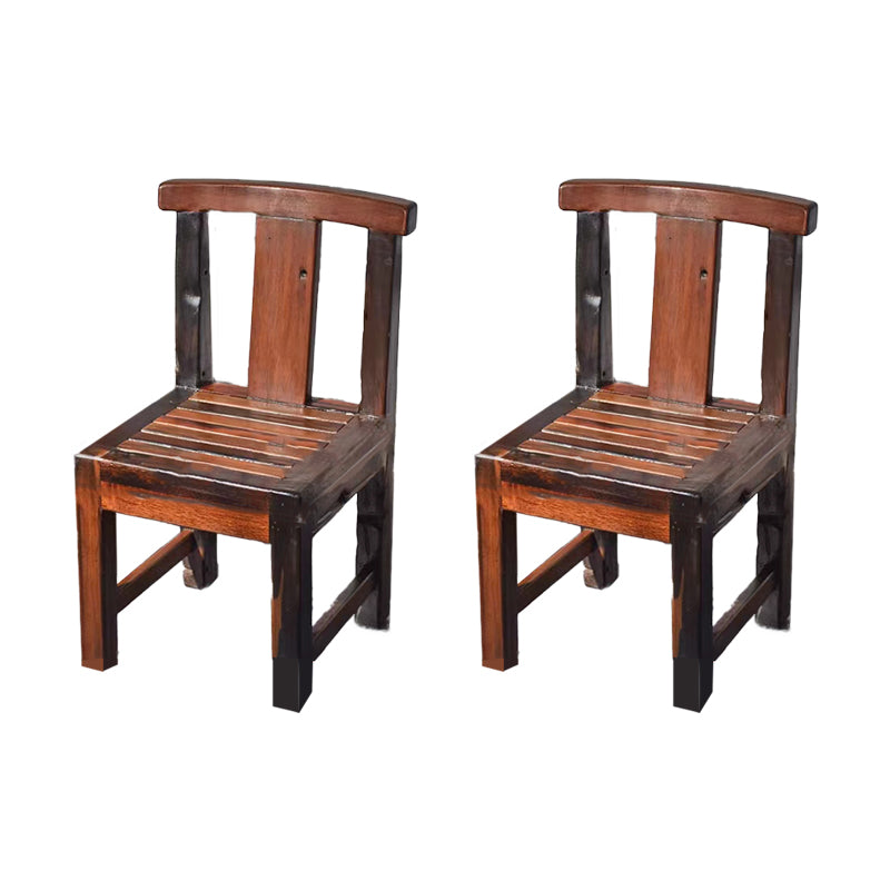 Open Back Dining Side Chair Traditional Solid Wood Dining Chair