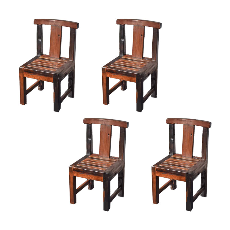 Open Back Dining Side Chair Traditional Solid Wood Dining Chair