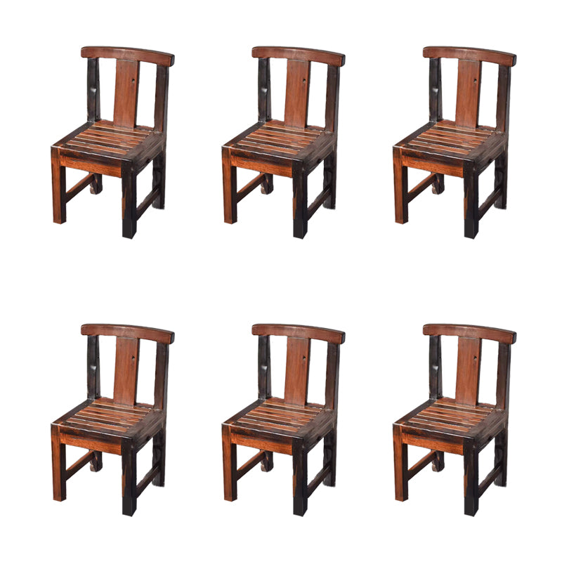 Open Back Dining Side Chair Traditional Solid Wood Dining Chair
