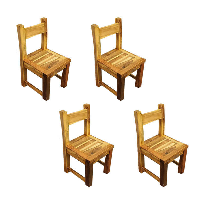 Open Back Dining Side Chair Traditional Solid Wood Dining Chair