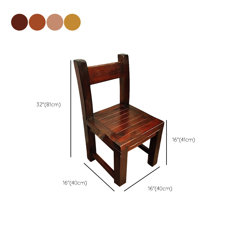 Open Back Dining Side Chair Traditional Solid Wood Dining Chair