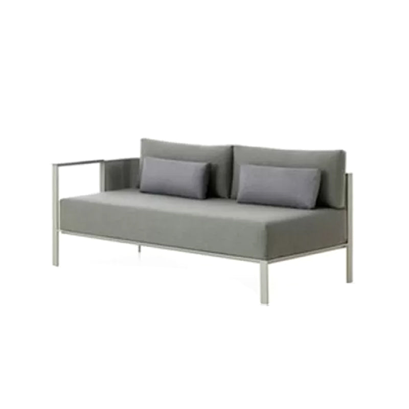 Industrial Metal Frame Outdoor Sofa Water Resistant Patio Sofa with Cushion