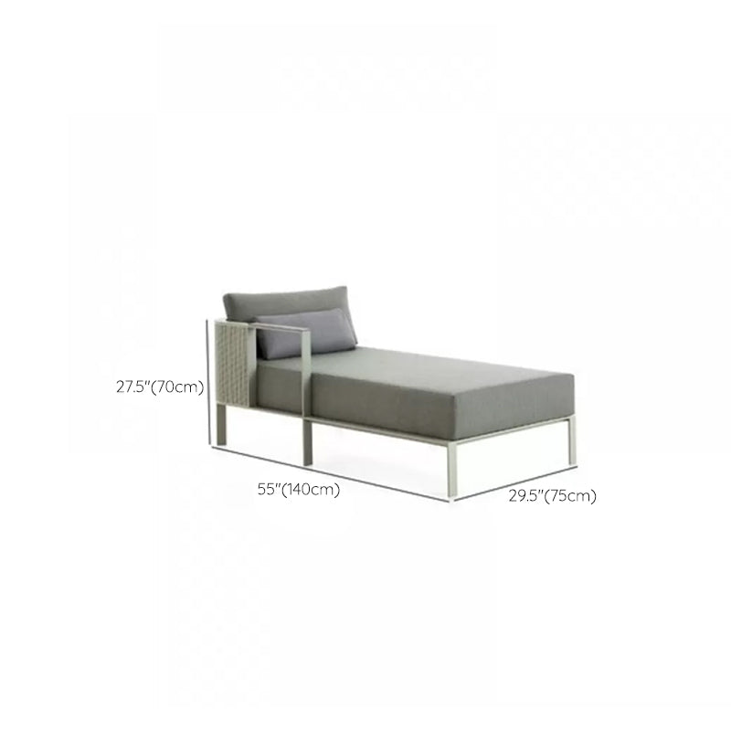 Industrial Metal Frame Outdoor Sofa Water Resistant Patio Sofa with Cushion