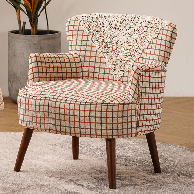 Fabric Wooden Lounge Chair Arms Included Side Chair for Living Room