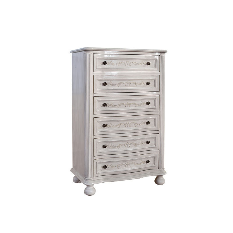 Traditional Vertical Lingerie Chest Wood Storage Dresser for Bedroom