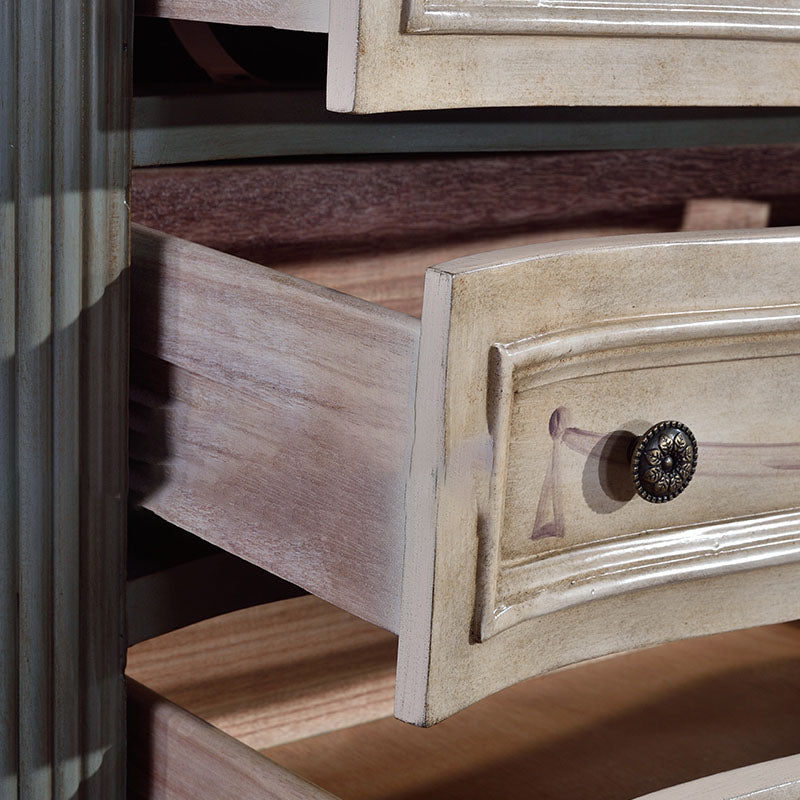 Traditional Vertical Lingerie Chest Wood Storage Dresser for Bedroom