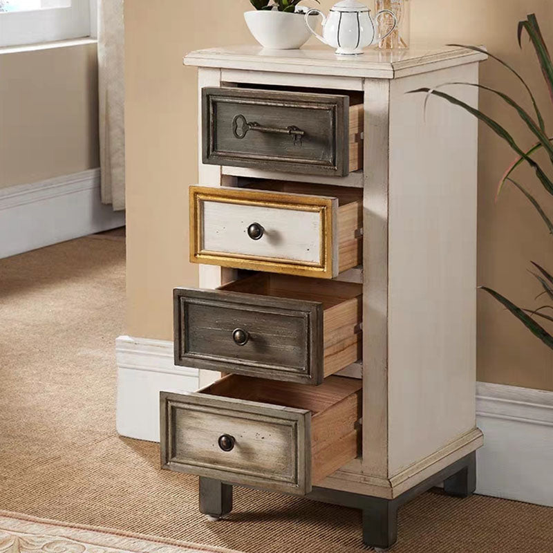 Traditional Vertical Combo Dresser Wood Storage Bachelor Chest for Home