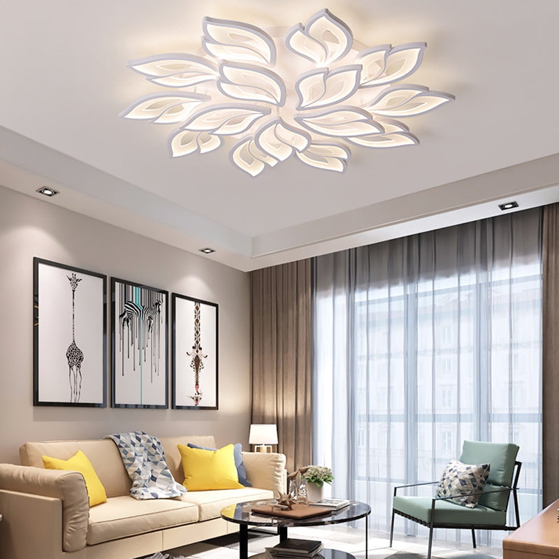 Metal Geometric Flush Mount Fixture Contemporary Flush Light Fixture for Living Room
