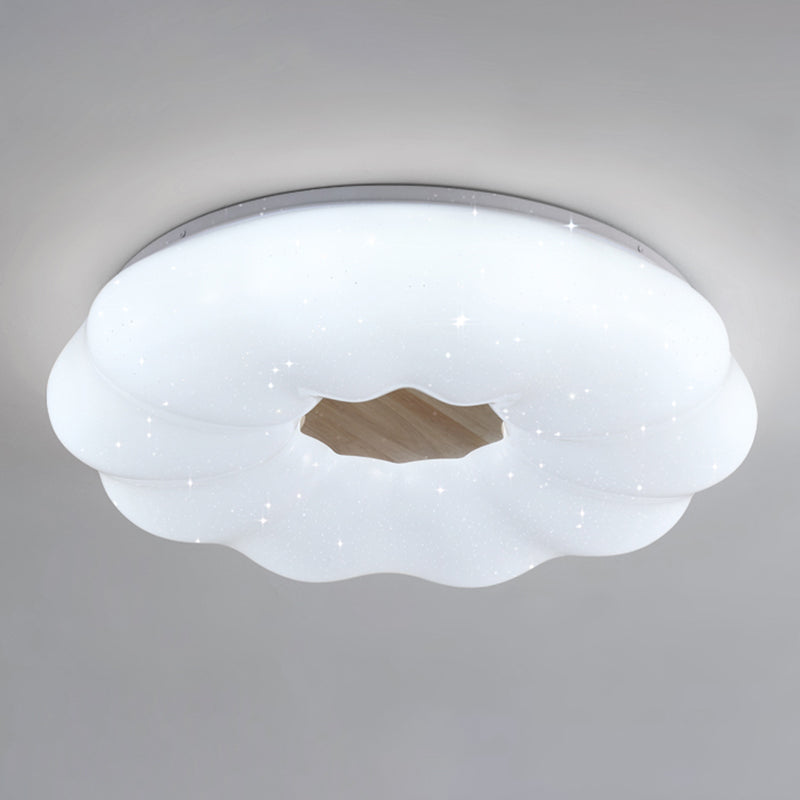 Nordic Ceiling Light Fixture Wooden LED Flush Mount for Bedroom