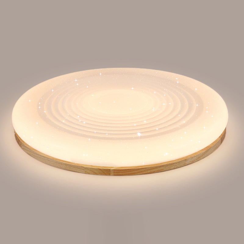 Nordic Ceiling Light Fixture Wooden LED Flush Mount for Bedroom