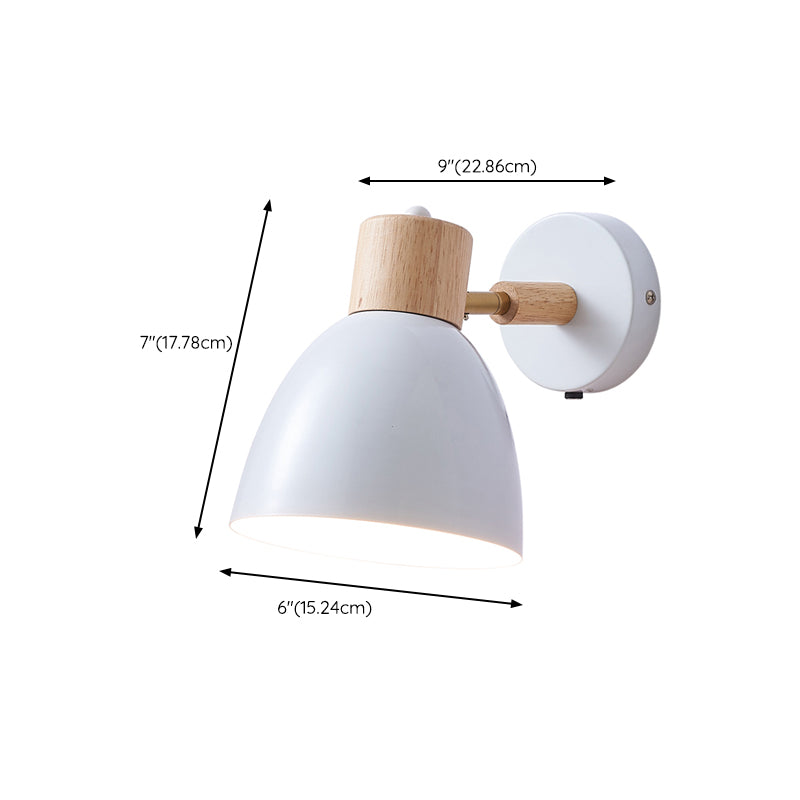 Modern Metal Wall Sconce Lighting White Wall Mounted Lights for Bedroom