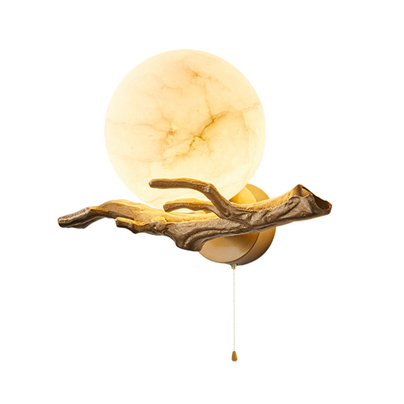 Glass Wall Light Sconces Modern 1-Light Shape Wall Light Fixtures for Bedroom