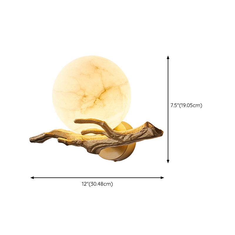 Glass Wall Light Sconces Modern 1-Light Shape Wall Light Fixtures for Bedroom