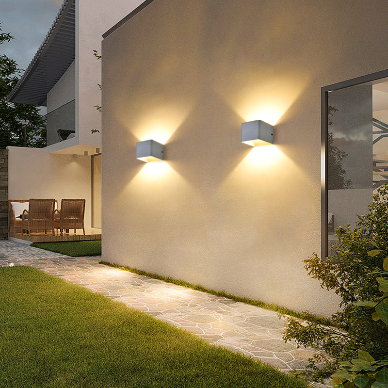 Metal Sconce Light Fixtures Black/White Wall Mounted Lights for Outdoor