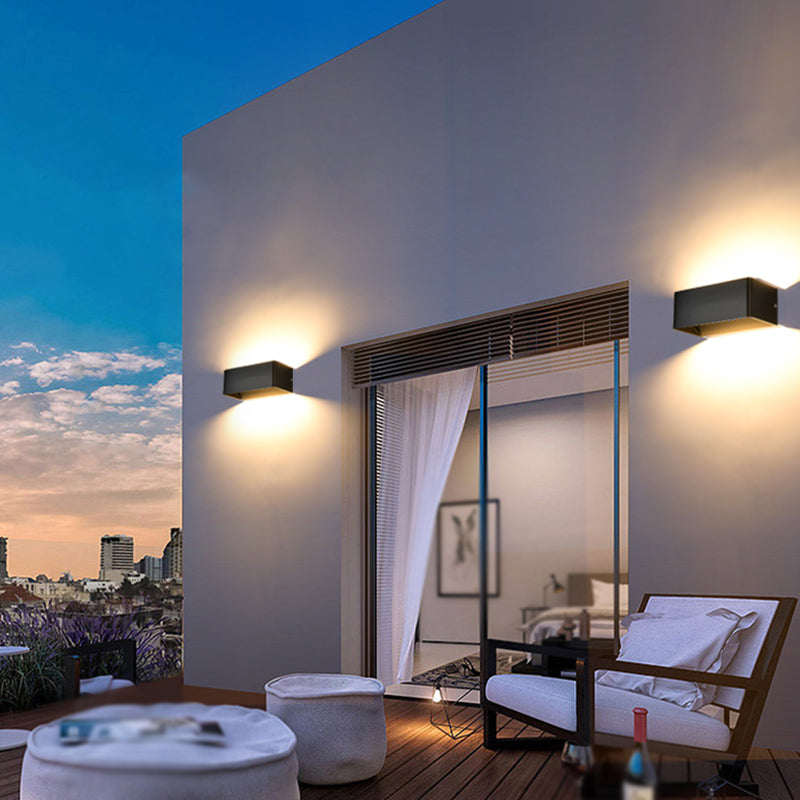 Metal Sconce Light Fixtures Black/White Wall Mounted Lights for Outdoor