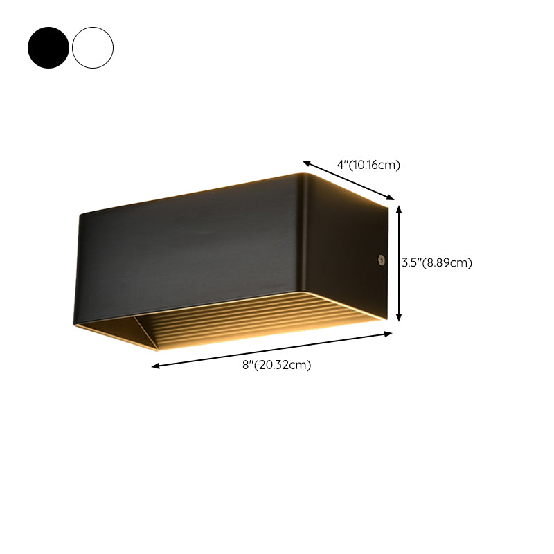 Metal Sconce Light Fixtures Black/White Wall Mounted Lights for Outdoor