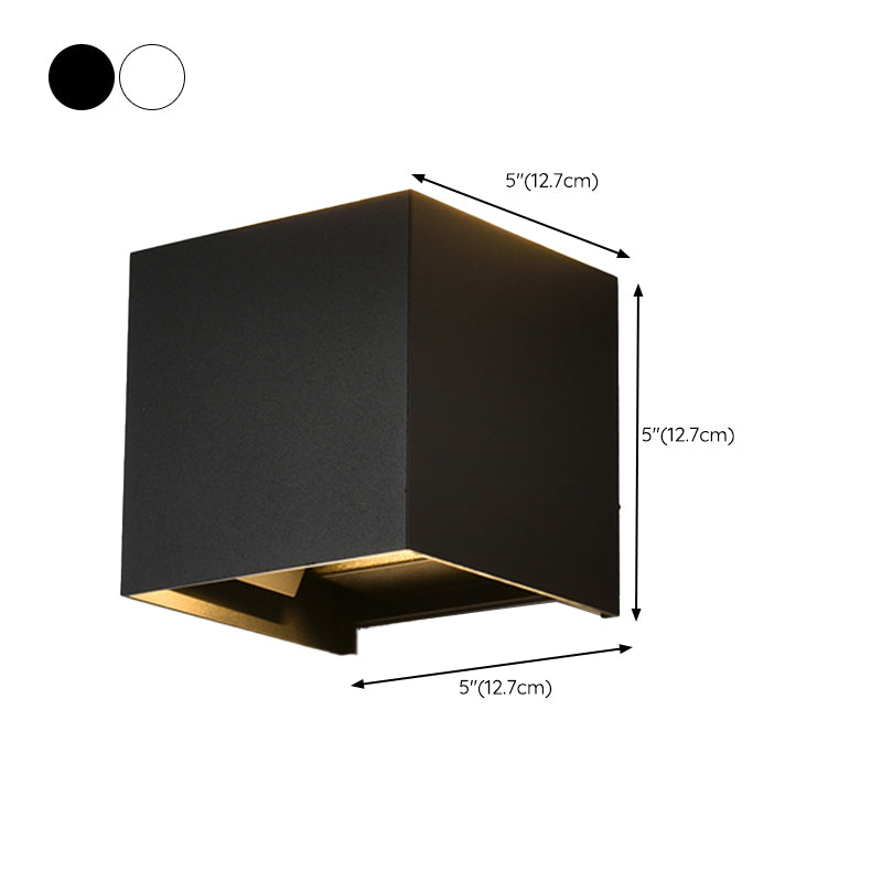 Metal Sconce Light Fixtures Black/White Wall Mounted Lights for Outdoor