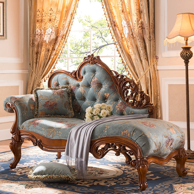 Traditional Chaise Lounge Couch Tufted Chaise Lounge for Bedroom