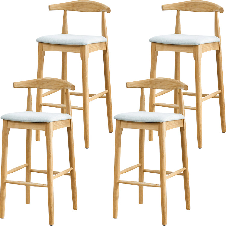 Industrial Style Counter Chair Solid Wood Footrest Counter Stool for Restaurant