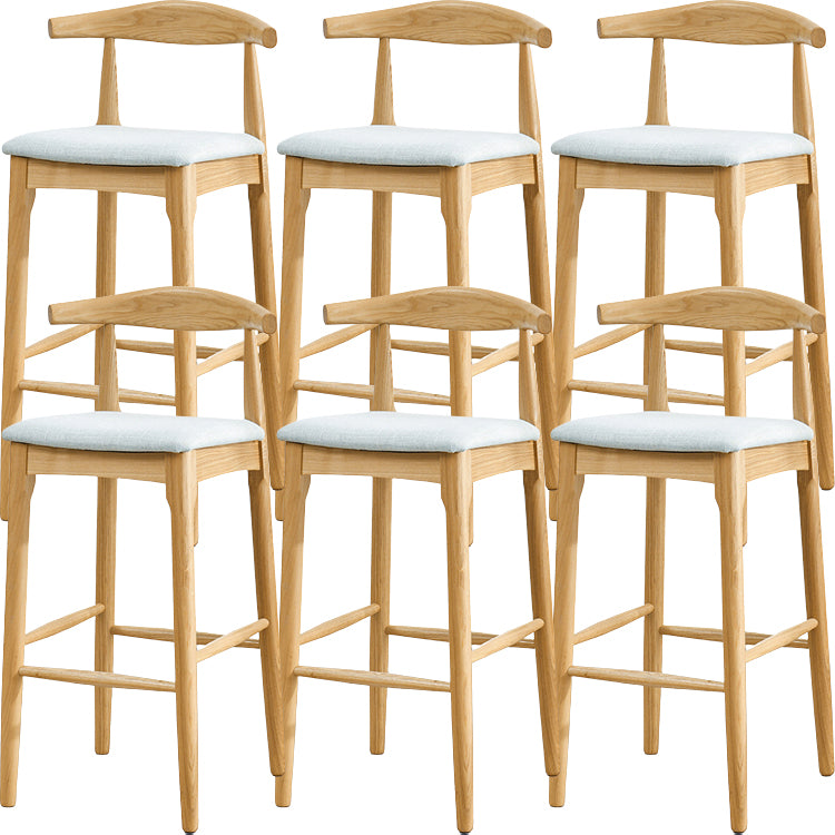 Industrial Style Counter Chair Solid Wood Footrest Counter Stool for Restaurant