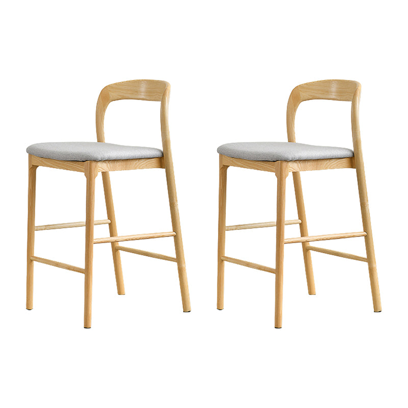 Industrial Style Counter Chair Solid Wood Footrest Counter Stool for Restaurant