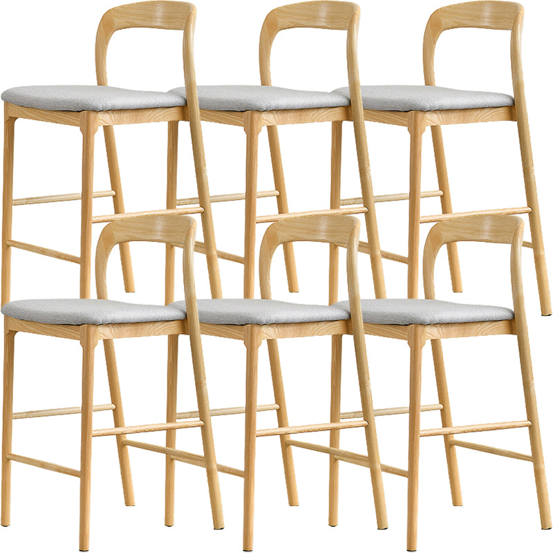 Industrial Style Counter Chair Solid Wood Footrest Counter Stool for Restaurant