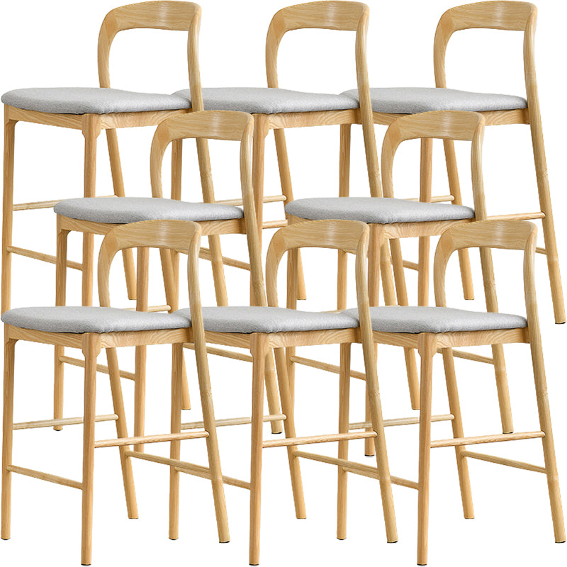 Industrial Style Counter Chair Solid Wood Footrest Counter Stool for Restaurant