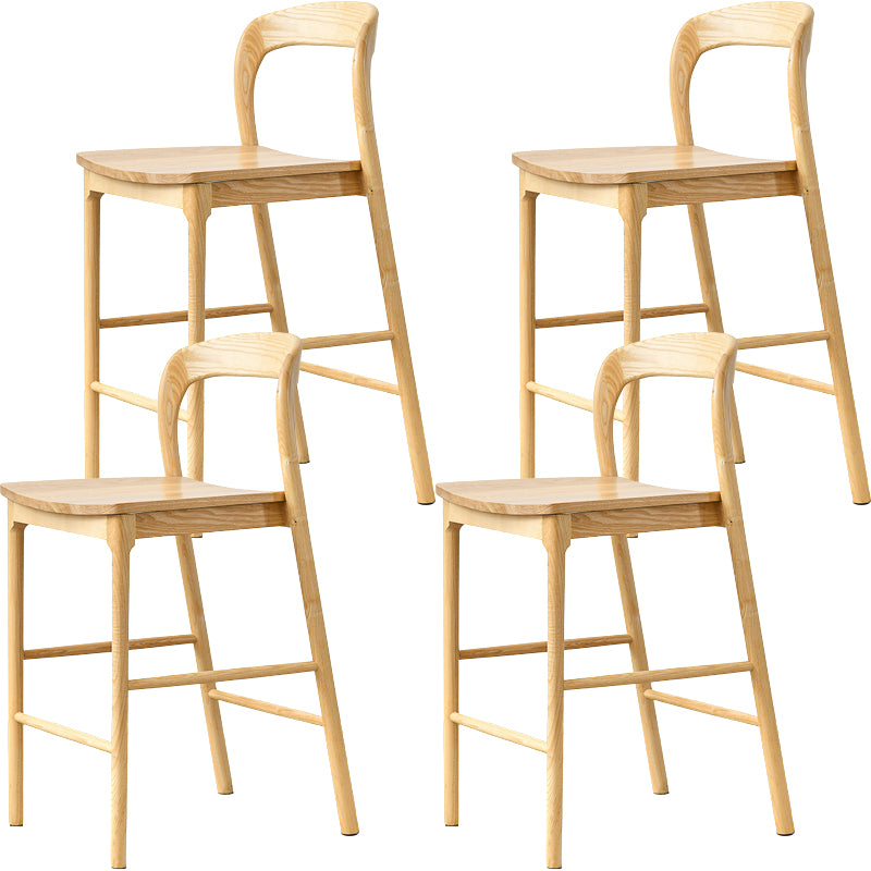 Industrial Style Counter Chair Solid Wood Footrest Counter Stool for Restaurant