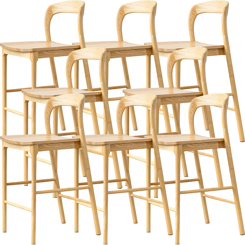 Industrial Style Counter Chair Solid Wood Footrest Counter Stool for Restaurant