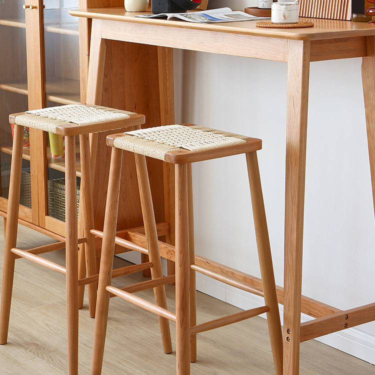 Modern Rectangular Bar Table Solid Wood Bar Table for Dining Room