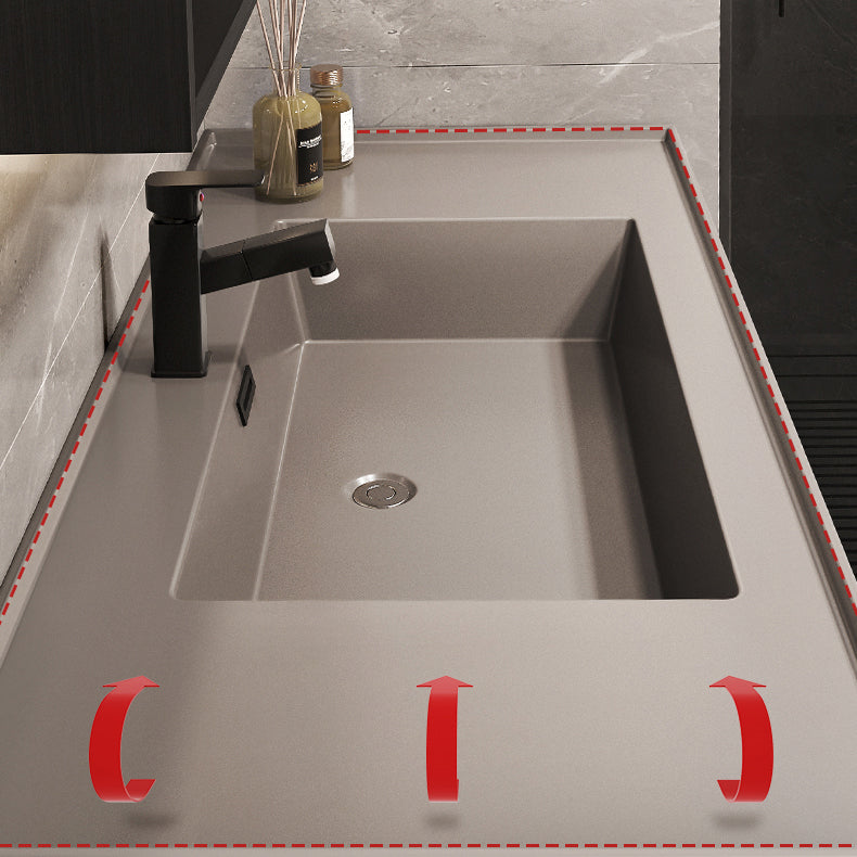 Wall Mount Bathroom Sink Vanity Glam Bathroom Vanity Set with Mirror